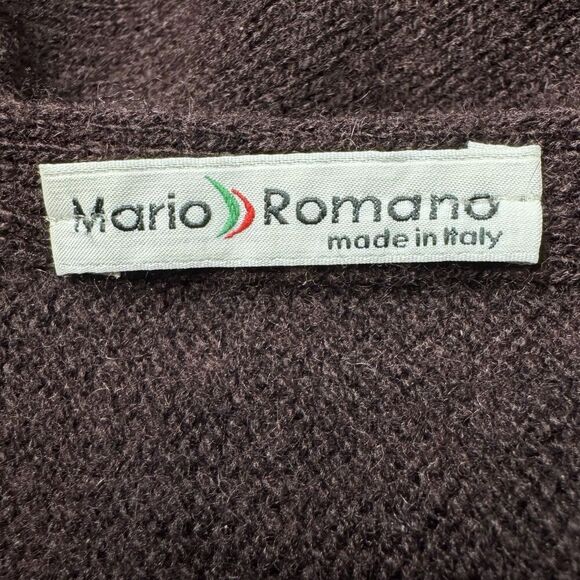 Mario Romano Cashmere Wool Cacoon Pullover Sweater OS Burgundy Dolman Oversized - Picture 6 of 8